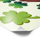 Süße kleine St. Patrick Cartoon-Eule Fotodruck (Ecke)