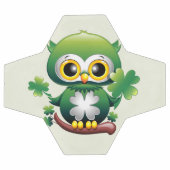 Süße kleine St. Patrick Cartoon-Eule Fußball (Flach)