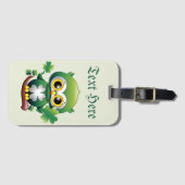 Süße kleine St. Patrick Cartoon-Eule Gepäckanhänger (Vorderseite (Horizontal))