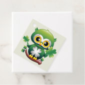 Süße kleine St. Patrick Cartoon-Eule Geschenkanhänger (Beispiel)