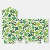 Süße kleine St. Patrick Cartoon-Eule Geschenkschachtel (Ungefaltet)