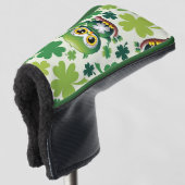 Süße kleine St. Patrick Cartoon-Eule Golf Headcover (3/4 Vorderseite)