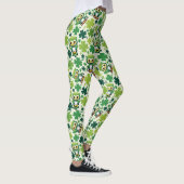 Süße kleine St. Patrick Cartoon-Eule Leggings (Rechts)