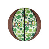 Süße kleine St. Patrick Cartoon-Eule Mini Basketball (Vertikal)