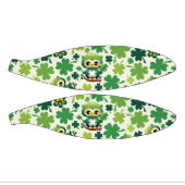 Süße kleine St. Patrick Cartoon-Eule Mini Basketball (Panele)