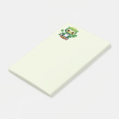 Süße kleine St. Patrick Cartoon-Eule Post-it Klebezettel (angewinkelt)