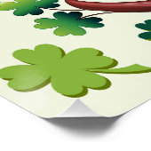 Süße kleine St. Patrick Cartoon-Eule Poster (Ecke)