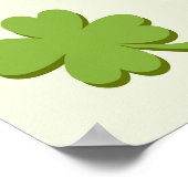Süße kleine St. Patrick Cartoon-Eule Poster (Ecke)