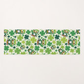 Süße kleine St. Patrick Cartoon-Eule Yogamatte (Vorderseite (Horizontal))