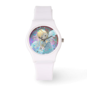 Süße kleine Sternen-Engel-Fantasie-Kunst Armbanduhr