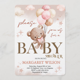 Süße kleine Teddybär-Baby-Party Einladung