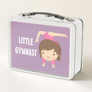 Süße kleine Turnerin Turnen Pose Lunchbox