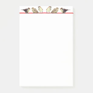 Süße kleine Vögel Post-it Klebezettel