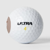 Süße kleine Vogel-Tier-Monogramm-Kunst Golfball (Logo)