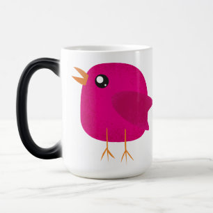 Süße kleine Vogelmädchen Verwandlungstasse