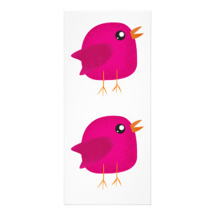 Süße kleine Vogelmädchen Werbekarte