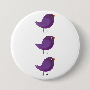 Süße kleine Vogels Kinder  Button