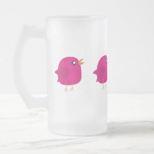 Süße kleine Vogels Kinder Mattglas Bierglas