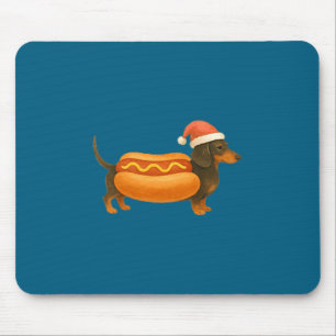 Süße kleine Weihnachten lustiger Hot Dog Dachshund Mousepad