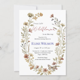 Süße kleine Wildblume ist auf dem Weg Einladung