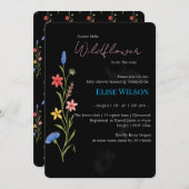 Süße kleine Wildblume ist auf dem Weg Einladung (Vorne/Hinten)