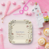 Süße kleine Wildblume ist auf dem Weg Pappteller (Party)