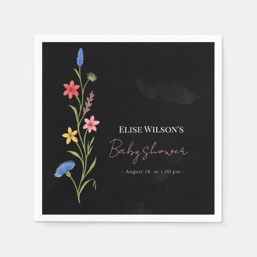 Süße kleine Wildblume ist auf dem Weg Serviette (Vorderseite)