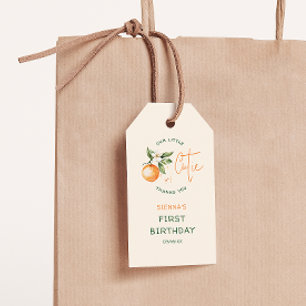 Süße kleine Zitrus-Geburtstags-Dankeschön-Anhänger Geschenkanhänger