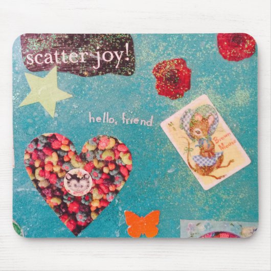 Süße kleine zujubelnde Mausunterlage Mousepad (Vorne)