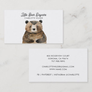 Süße Kleiner-Bär-Tagesstätte Visitenkarte