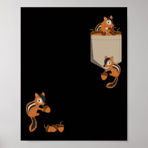 Süße kletternde Eichhörnchen - Nagetier Eichhörnch Poster