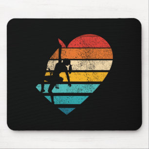 Süße kletternde weibliche Design-Retro-Herzform Vi Mousepad