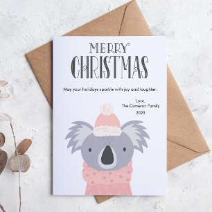 Süße Koala Karo Haustierliebhaber Weihnachten Flac
