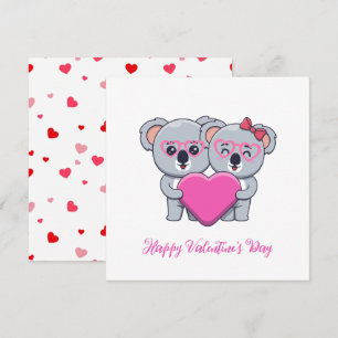 Süße Koala-Kinder Valentinstag Feiertagskarte
