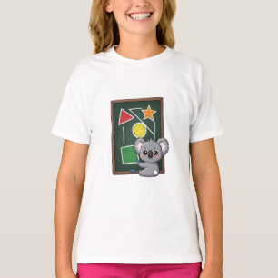 Süße Koala-Lehrerin Tafel Formen Kinder T-Shirt