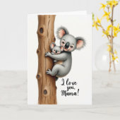 Süße Koala Muttertagskarte Karte (Gelbe Blume)