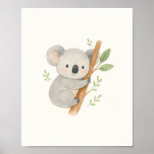 Süße Koala-Wandkunst – Aquarell-Babykoala