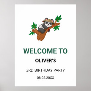 Süße Koala-Wildtier-Dschungel-Kinder-Geburtstags-W Poster
