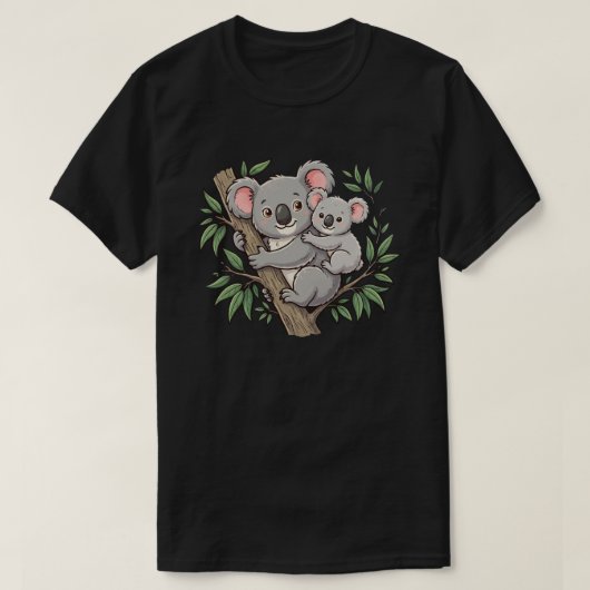 Süße Koalas Mutter und Baby T-Shirt (Design vorne)