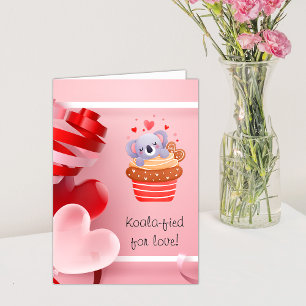 Süße Koalas Valentinstag Feiertagskarte