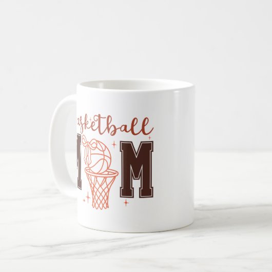 Süße Kokette Basketball-Mutter Kaffeetasse (Vorderseite Links)