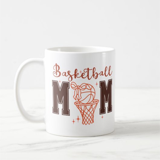 Süße Kokette Basketball-Mutter Kaffeetasse (Links)