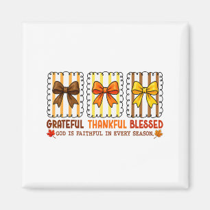 Süße Kokette Christliche Herbst-Schleife Dankbar Magnet