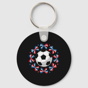 Süße Kokette Fußballschleifen Spieltag Mama Mom Ch Schlüsselanhänger