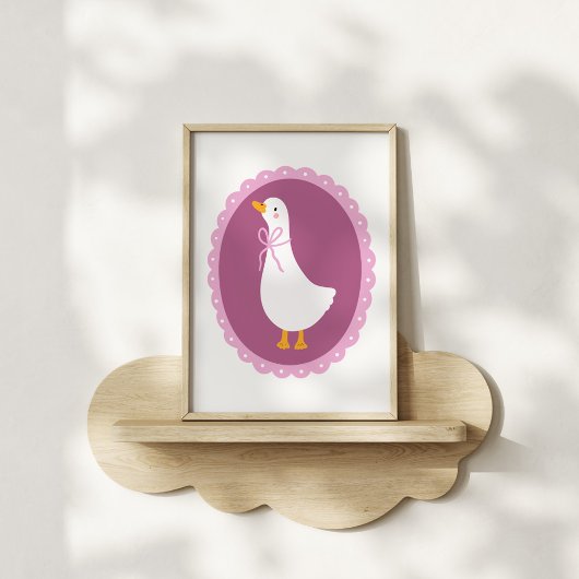 Süße Kokette Gans Kinderzimmer Kunst Poster