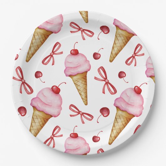 Süße Kokette Geburtstagspapierplatten Pappteller (Vorderseite)