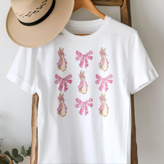 Süße kokette rosa Häschen und Schleifen Ostern T-Shirt