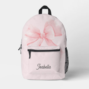 Süße Kokette Rosa Schleife Mädchen Bedruckter Rucksack