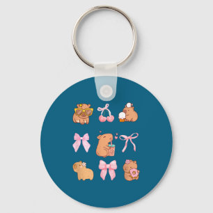 Süße Kokette Schleife Capybara Pyjama Pjs Kleidung Schlüsselanhänger