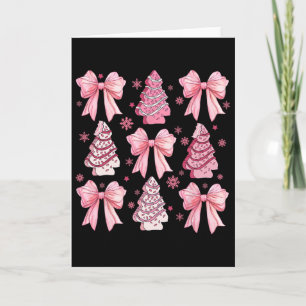 Süße Kokette Schleife Rosa Weihnachtsbaum Torte Lu Karte